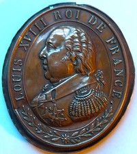Médaillon de Louis XVIII, Roi