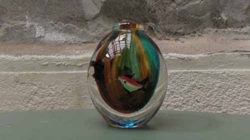 Petit vase boule aquarium