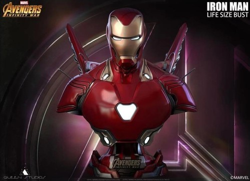 Iron man bust resin sculpture - man,
