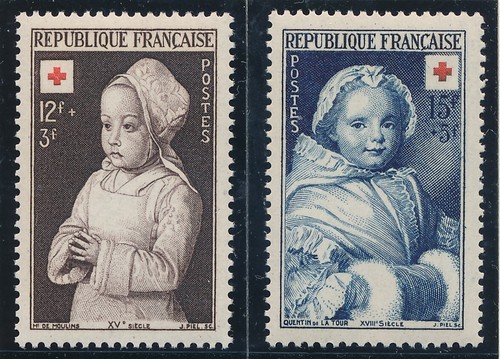 Timbre france 914 915 croix - france,