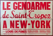 Affiche Bandeau Publicitaire LE GENDARME DE SAINT-TROPEZ à New-York 40x60cm