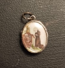 Médaillon double face argent