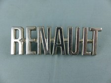 RENAULT ANCIEN sigle emblème logo insigne monogramme hayon coffre en métal alu