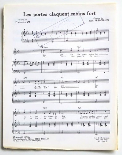 Partition vintage sheet - , music