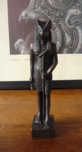 Statuette anubis en bronze - d',
