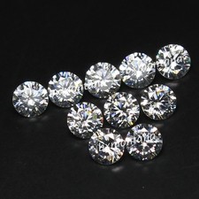 10 pièces diamant rond taille