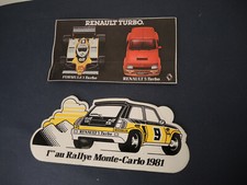 Autocollant Stickers Renault  R5 GT Turbo 5 Alpine monte carlo 1981
