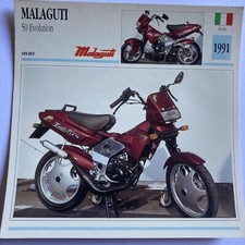 Malaguti 50 Evolution 1991 carte moto collection Atlas Italie