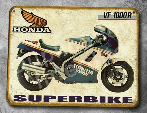 Plaque metal vintage honda - plaque,