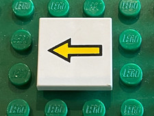 LEGO ESPACE Space white tile 3068bp08 with arrow pattern / 6542 6990 6932 6972