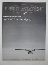 5/1962 PUB NORD AVIATION AVION MAX HOLSTE SUPER BROUSSARD ORIGINAL GERMAN AD