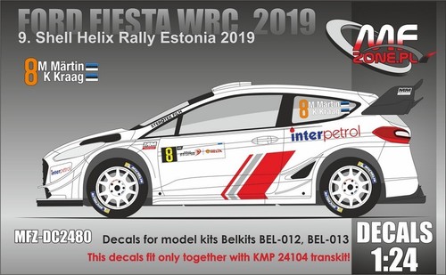 Decals ford fiesta wrc - 1/24,
