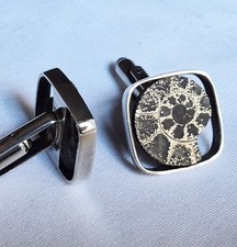 Boutons de manchette argent