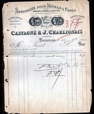 TOULOUSE (31) ATELIER de DECOR GRAVURE sur PORCELAINE "CASTAGNE & CHARLIONAIS"