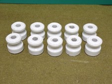 10 Isolateur porcelaine ancien 30 mm vintage insulator déco retro