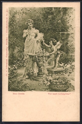 Carte postale artiste hans - carte, d'artiste