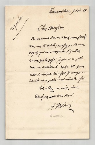 Auguste molinier lettre - auguste,
