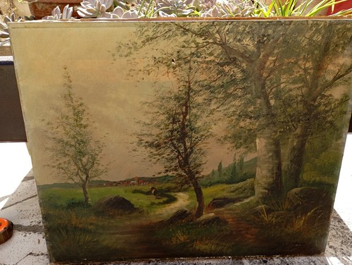 Tableau paysage champêtre - tableau,