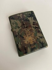 BRIQUET vintage ZIPPO AMERICAN EMBASSY CAIRO woodland 1989 camo camouflage 