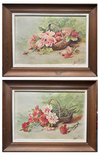 Paire de tableaux huile sur