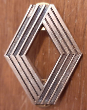 insigne Badge Automobile RENAULT vintage 1960/1970 métal argenté ORIGINAL France