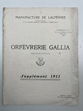 Catalogue orfèvrerie Gallia/Alfenide 1911 PDF