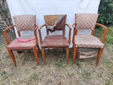 3 Fauteuils bridge années 1950 à retapisser