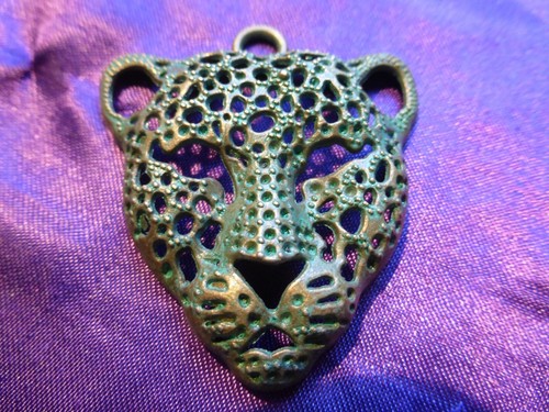 Pendentif panthère laiton - pendentif,