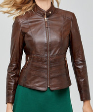 Manteau femme vintage marron