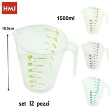 Ensemble De 12 Pièces Carafe Broc En Plastique Gradué Doseur 1500ml HMJ