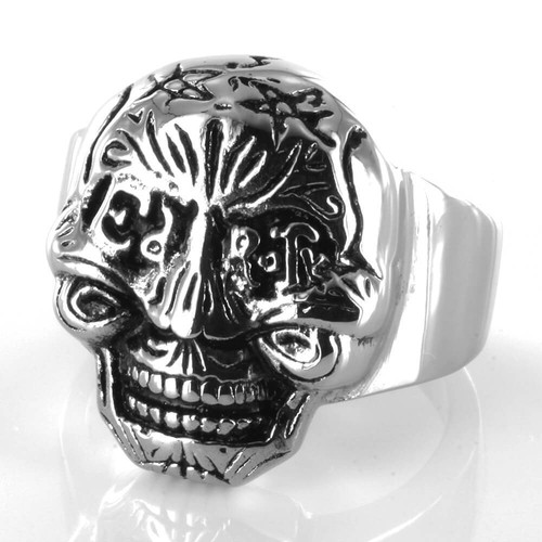 Bague acier grinning ghost - bague,
