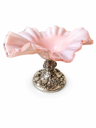 Coupe vintage verre opalin - verre,