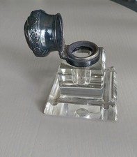 encrier ancien cristal style Louis XVI