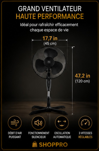 Ventilateur sur pied - sur,