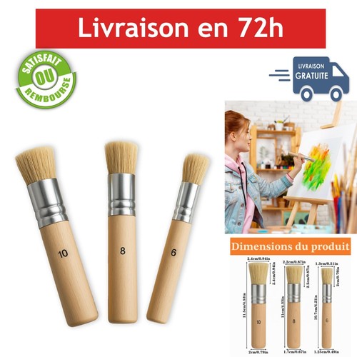 Lot pinceaux ronds en - lot,