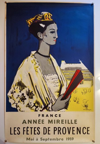 Yves brayer affiche - litho, 1959