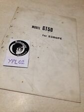 Yamaha  supplement Europe Parts list GT50 GT 50 Europe first édition 1973