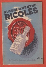 CARNET - ALCOOL DE MENTHE RICQLES - PASTILLES RICQLES