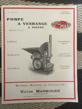 Pompe Vendange Vinification Vignes - Victor Marmonier - Pressoir Vic Mar