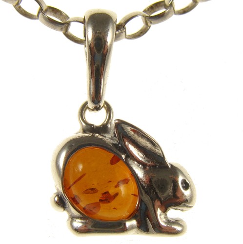 Pendentif femme ambre argent - pendentif,