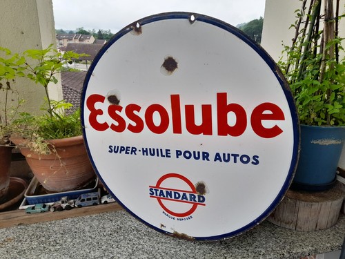 Plaque émaillée esso