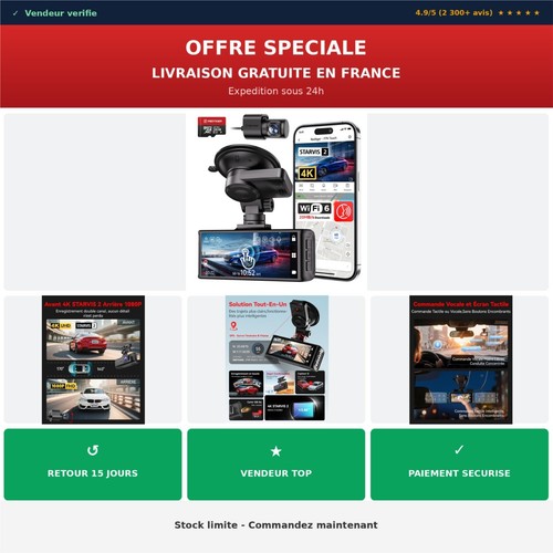 Dashcam voiture redtiger - voiture, 4k