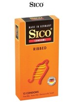 12 préservatifs Sico RIBBED