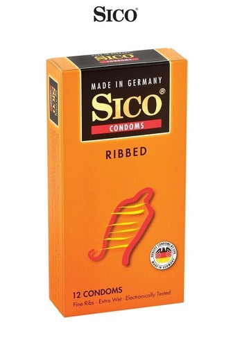 Préservatifs sico ribbed - 12,