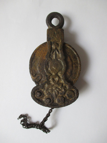 Ancienne poulie fer xix - ancienne, en