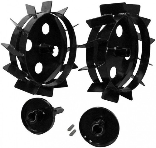 Paire de roues métalliques