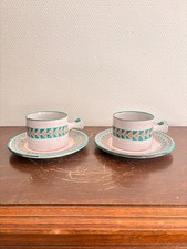 Ancien Paire Tasse Céramique