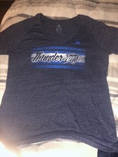 Oklahoma City Thunder NBA Womens 2XL Tshirt V Neck By Adidas