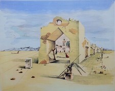 Salvador DALI : Village Paranoïaque, LITHOGRAPHIE numérotée et signée, 500ex