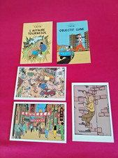 Lot de 5 Cartes Postales de Tintin Moulinsart 